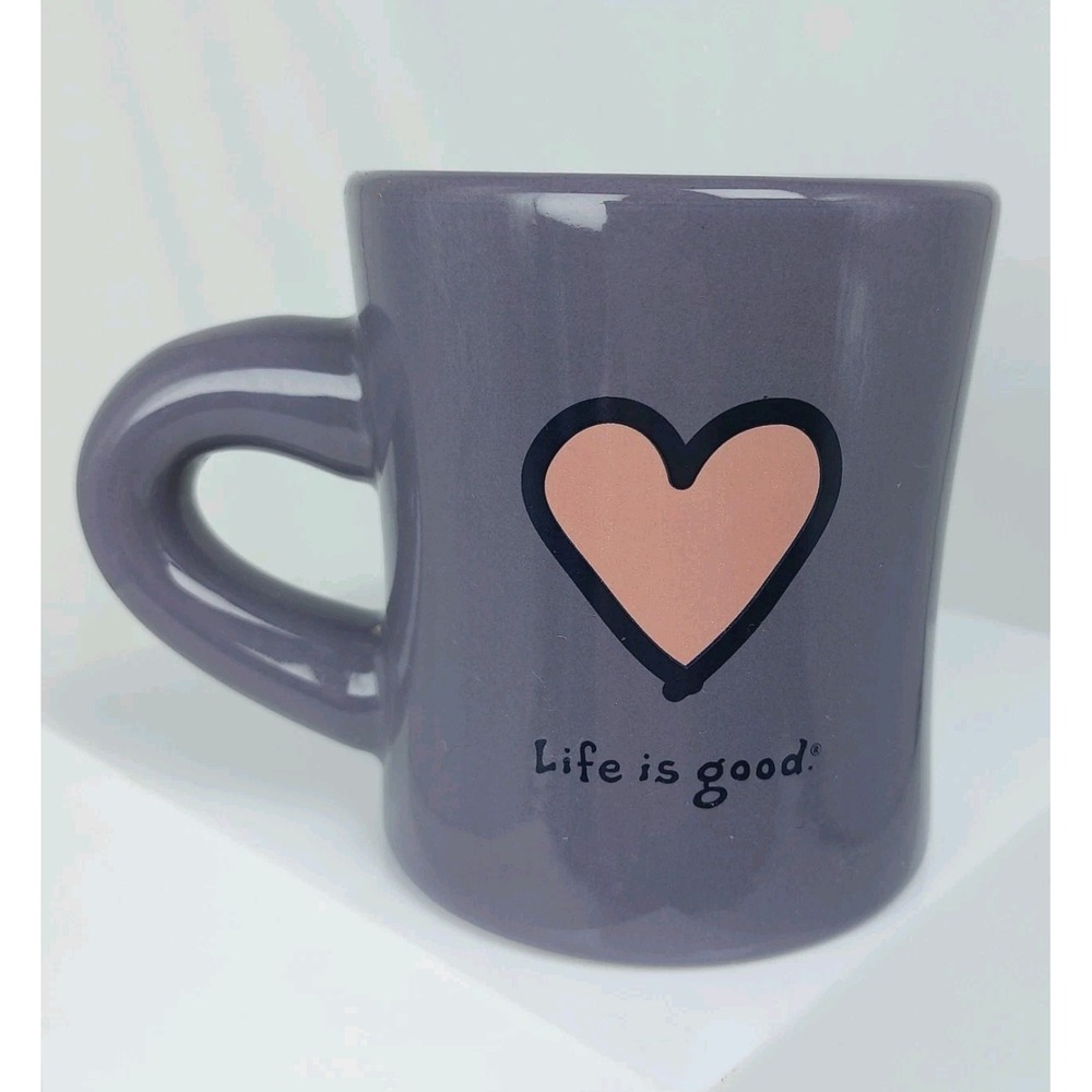 Life Is Good "Do What You Like Like What You Do" Coffee Tea Cup Mug Purple Heart